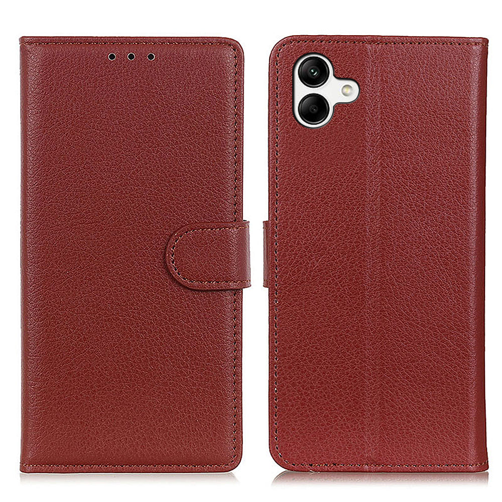 For Samsung Galaxy A05 4G Case Wallet Stand Litchi Texture PU Leather Phone Cover For Samsung Galaxy A05 4G Case Wallet Stand Litchi Texture PU Leather Phone Cover